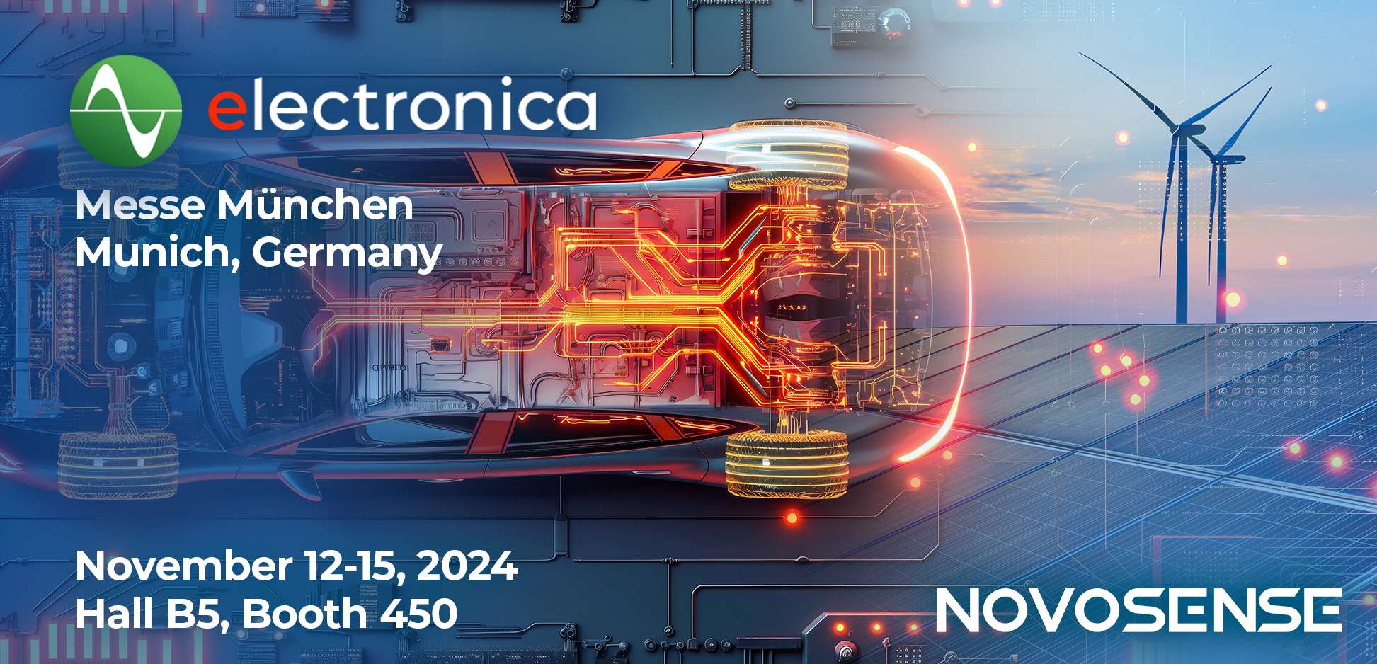 NOVOSENSEは、インテリジェントカー、電動化、産業制御に関する最新の研究開発成果をelectronica 2024に発表